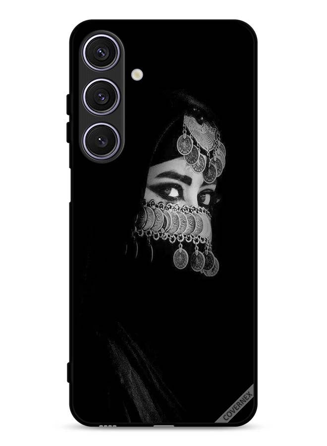 Samsung Galaxy A17 Protective Case Cover Beautiful Eyes Girl Having Face Jewellery