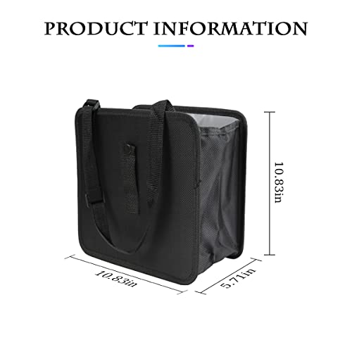 Fekey&JF Foldable Trash Can, Hanging Waterproof Leakproof Storage Bag with Large Capacity, Car Interior Accessories (Large) - Image 2