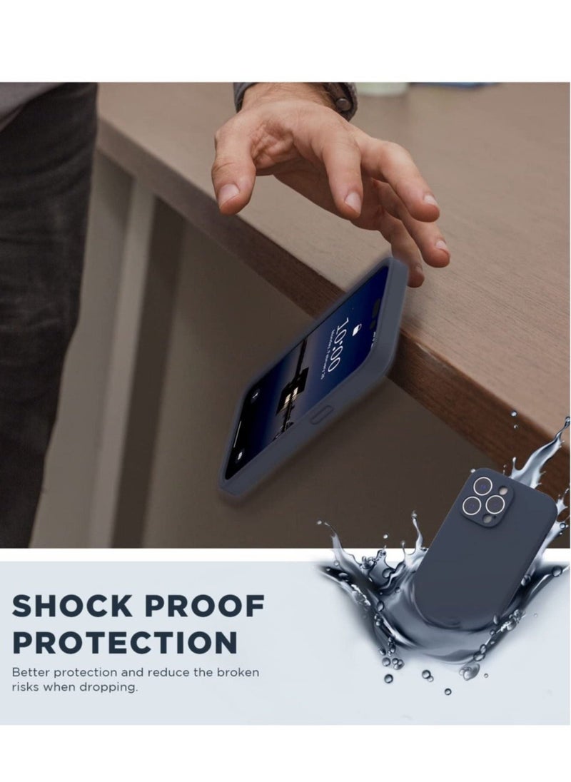 Raxoom Designed for iPhone 14 Pro Max Case with Screen Protector, (with Camera Protection + Soft Microfiber Lining) Liquid Silicone Phone Case, Black - Image 3