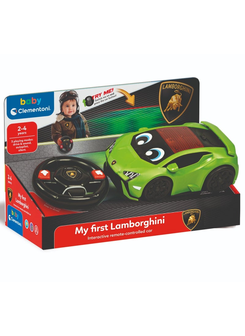 Clementoni Clementoni My First Lamborghini Remote Control, Battery Operated | Drive and Sound | Promotes Motor Skills and Hand-Eye Coordination | Interactive Toy for Baby and Toddler | Bright Colors | Early Development Toy | Perfect Gift for Baby and Toddler  - Image 1