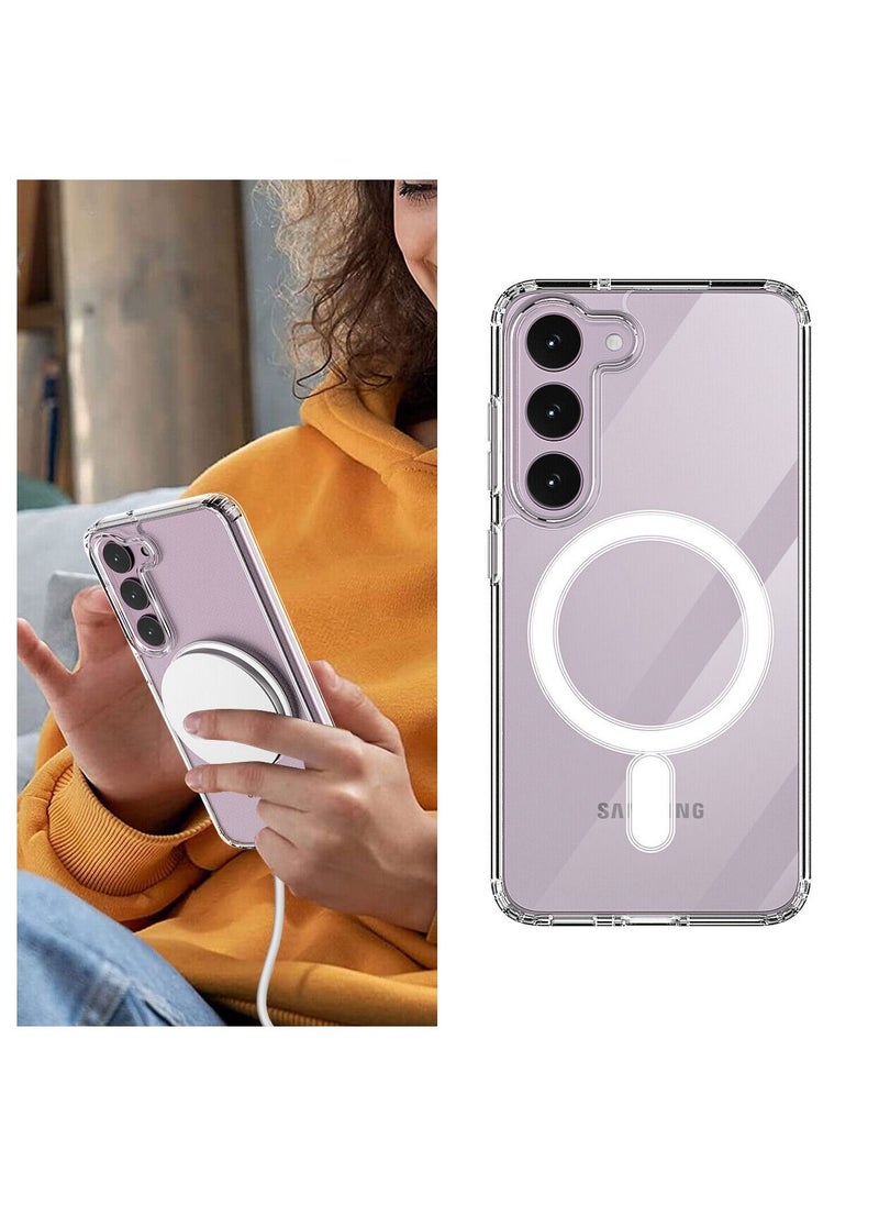 MagSafe Magnetic Wireless Charging Case For Samsung Galaxy S23 Plus 5G Clear