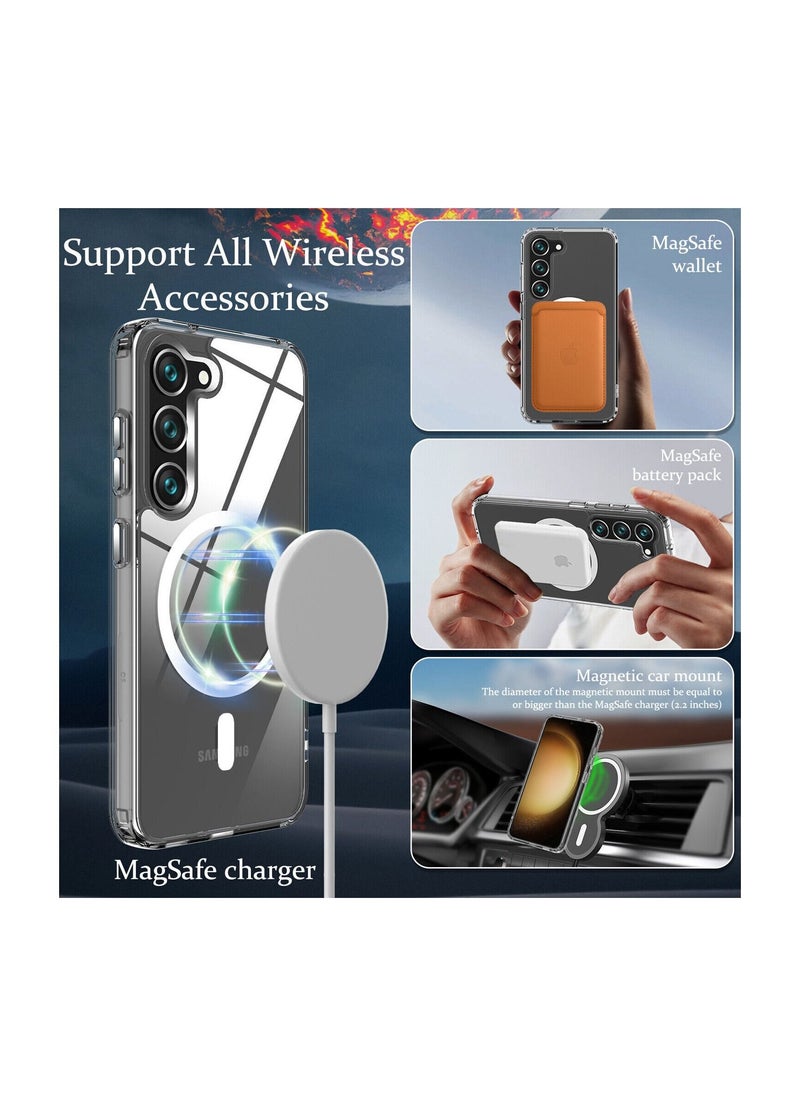 MagSafe Magnetic Wireless Charging Case For Samsung Galaxy S23 Plus 5G Clear