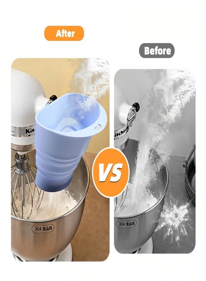 lyvantha Silicone Flour Funnel for KitchenAid Mixer - Dishwasher Safe Attachment for Artisan Tilt-Head Stand Mixer - Mess-Free Pouring Chute for Flour, Sugar & Eggs, Foldable Baking Tool - Image 4