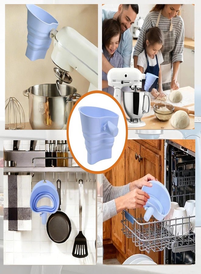 lyvantha Silicone Flour Funnel for KitchenAid Mixer - Dishwasher Safe Attachment for Artisan Tilt-Head Stand Mixer - Mess-Free Pouring Chute for Flour, Sugar & Eggs, Foldable Baking Tool - Image 5