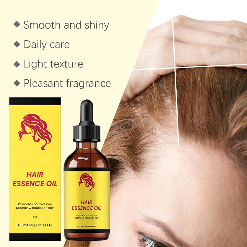 Makbeaty Hair Oil,Nourishing hair care essential oil, soft and shiny hair, strong and moisturizing hair, gentle care essence Strengthen Hair | Men and Women(30ml) - Image 3