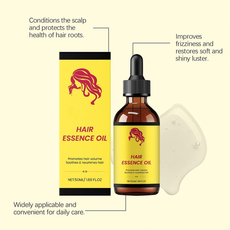 Makbeaty Hair Oil,Nourishing hair care essential oil, soft and shiny hair, strong and moisturizing hair, gentle care essence Strengthen Hair | Men and Women(30ml) - Image 4