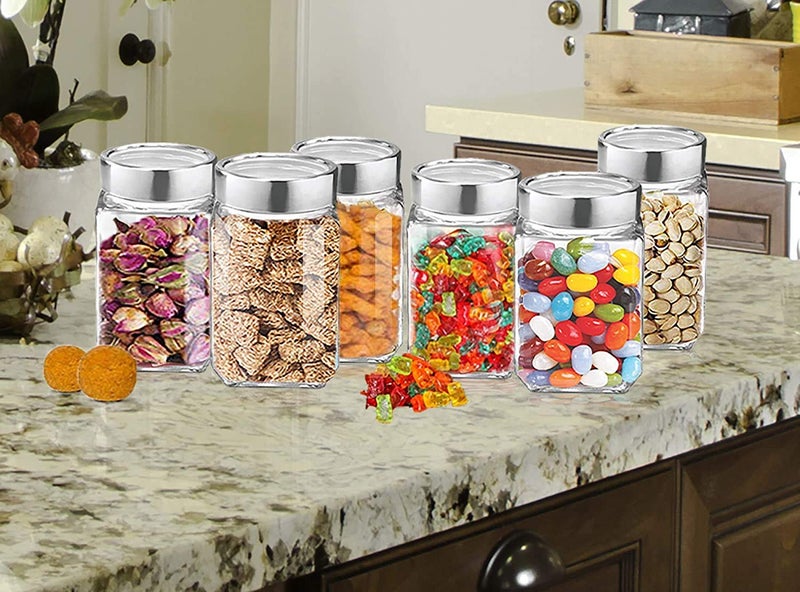Avora 350 ml Grocery Spice Honey Pickle Dryfruit Storage Glass Jar Container with Air Tight Buckle Lock and 3 Color Gasket Clear 6 - Image 3