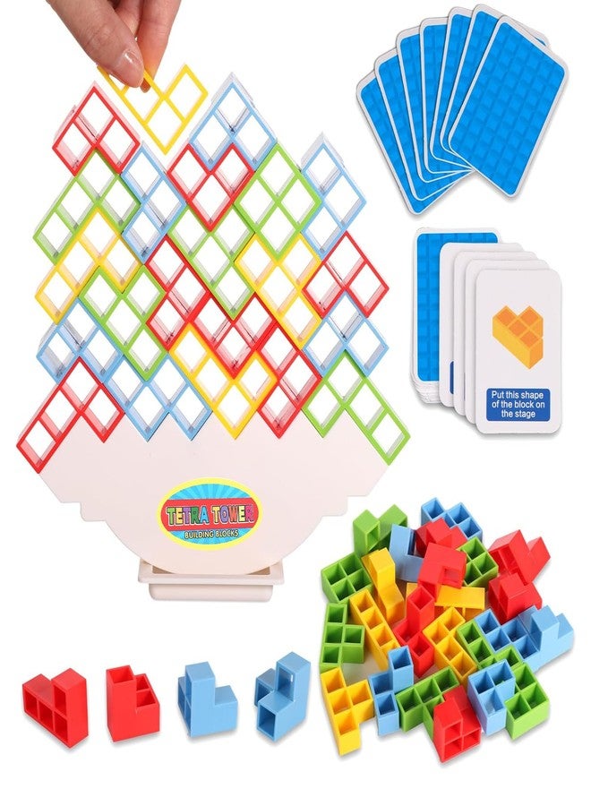 RAINBOW RIDERS TETTRAA Tower Game 32Pcs Colourfull Blocks Stack Tower,Swinging Tower,High Balancing Swinging 3-4 Players|Attractive Toy for Family,Child Indoor Game & Journey, Parties for Kids. - Image 4
