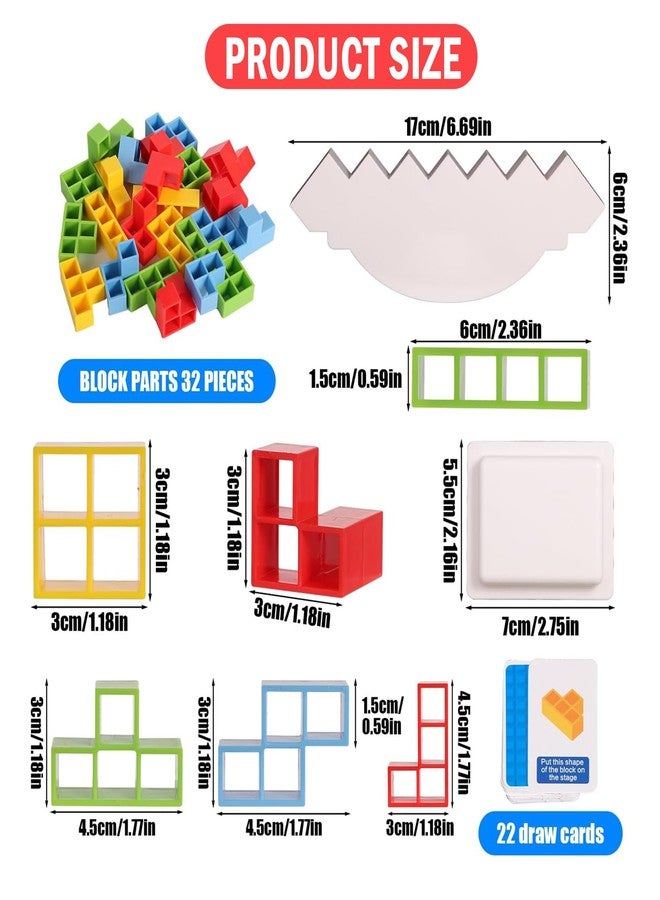RAINBOW RIDERS TETTRAA Tower Game 32Pcs Colourfull Blocks Stack Tower,Swinging Tower,High Balancing Swinging 3-4 Players|Attractive Toy for Family,Child Indoor Game & Journey, Parties for Kids. - Image 2
