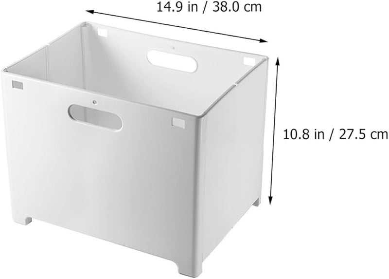 سلة غسيل كبيرة بيضاء قابلة للطي مثبتة على الحائط لتوفير المساحة ومنظم الملابس المتسخة لغرفة النوم والحمام - Image 3