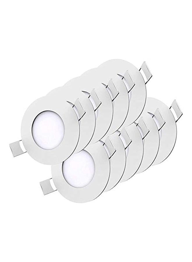 عدد 10 سبوت بانل ليد 3 وات إضاءة اصفر وورم، مادة صناعية