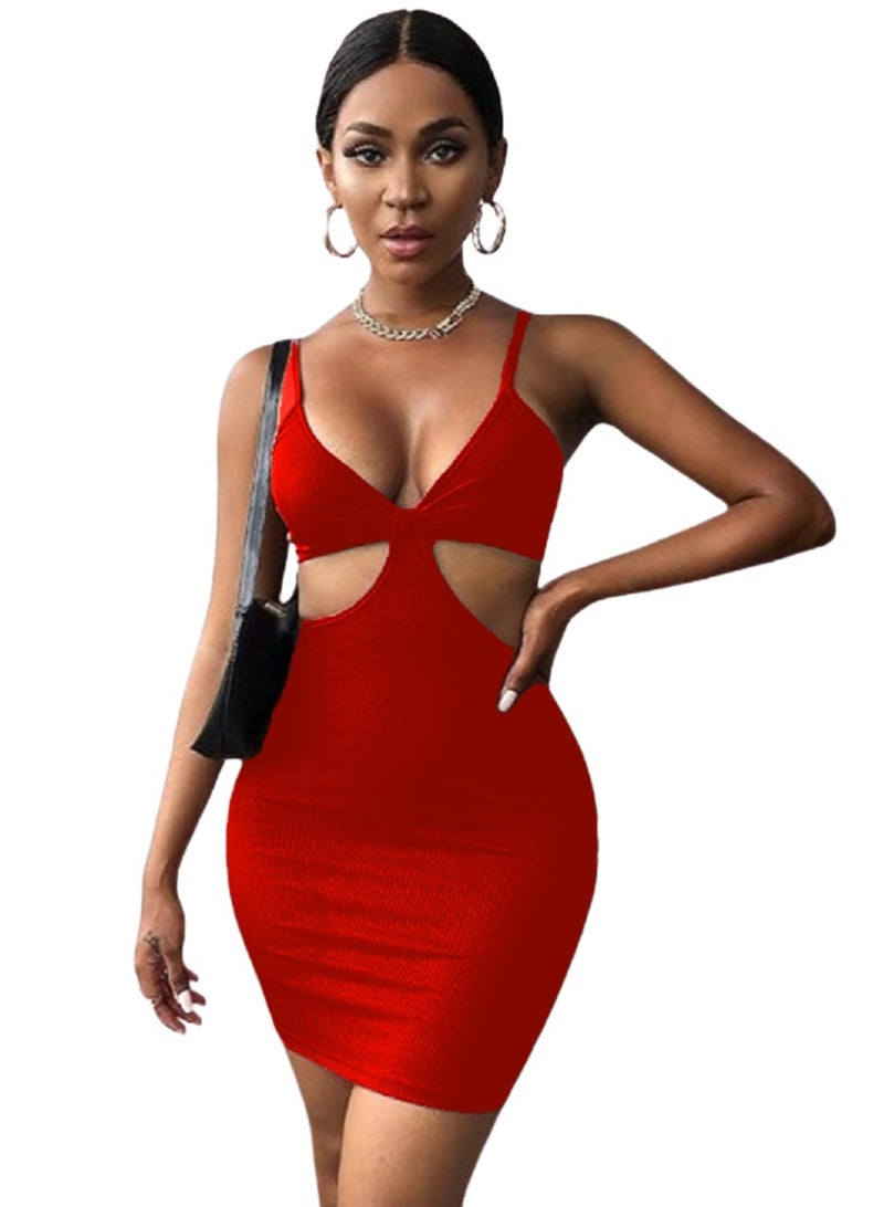 Cut Out Waist Cami Bodycon Dress for women's  - Image 1