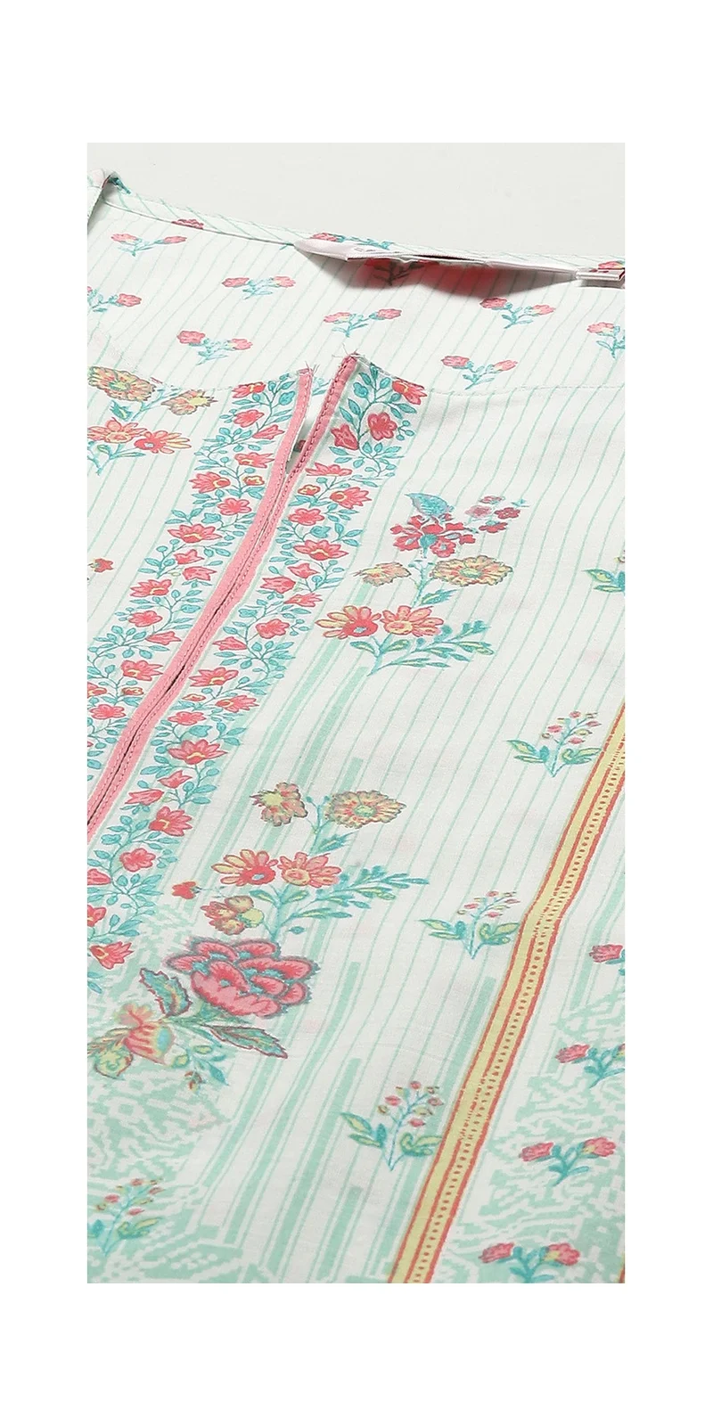 Biba Mint Cotton Straight Kurta