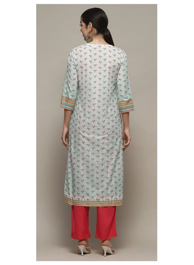 Biba  Mint Cotton Straight Kurta for Women | Best Price UAE