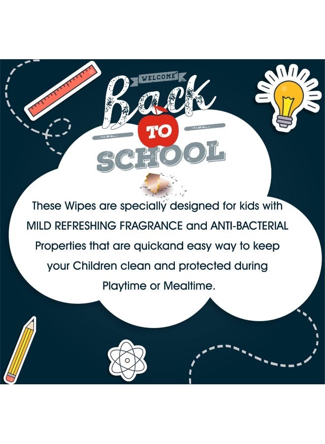 WOW Kid's School Anti-Bacterial Wipes - 10's Pack - Image 5