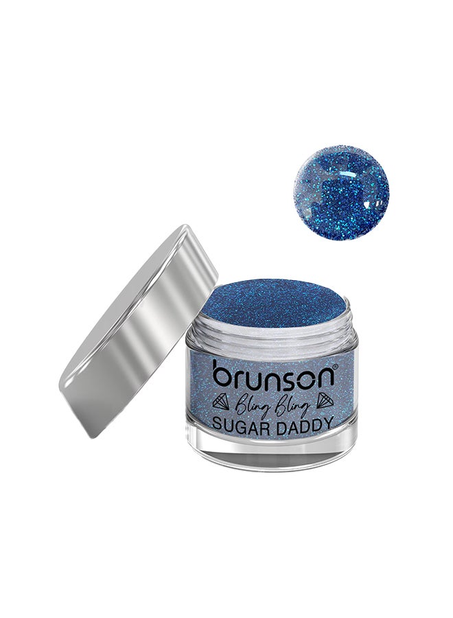 brunson Acrylic Nail Powder DIP And Buff System, Sugar Daddy Glittered 30ml BJEW011