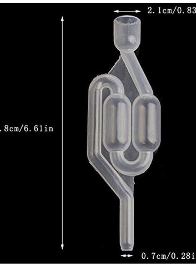 Beauenty 2-Piece S-Shaped Air Lock Beverage Making Tool Set Clear 16.8x0.7cm - Image 4