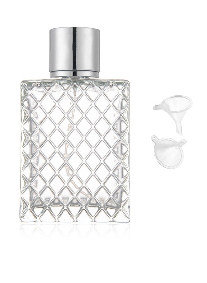 100ml 3.4oz Glass Spray Bottle For Essential Oil, Perfume, Empty Clear Spray Bottle - With 2 Funnel Fillers - Fine Mist Spray - Travel Size - Reusable  - Image 1