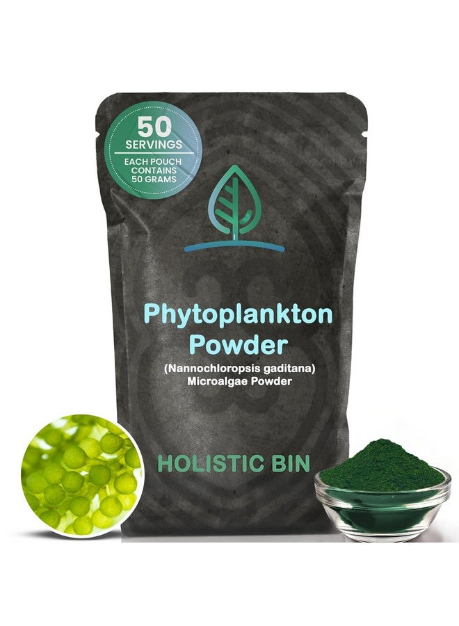 Holistic Bin Marine Phytoplankton Powder - Sustainably Cultivated in Nordic Green Water Farm - Nutrient-Dense Omega-3 Superfood - Rich in Amino Acids, Chlorophyll, Vitamins & Trace Minerals - 50 Grams - Image 1