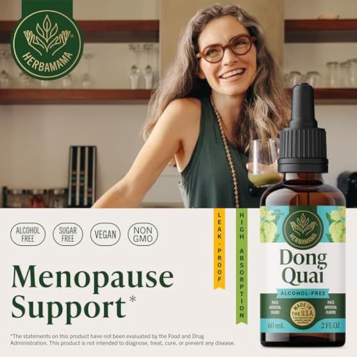 HERBAMAMA Dong Quai – Menopause Supplements for Women – Angelica Root for Hormone Balance & PMS Relief* – Vegan, Non-GMO, Alcohol & Sugar-Free, 28-Day Supply - Image 2