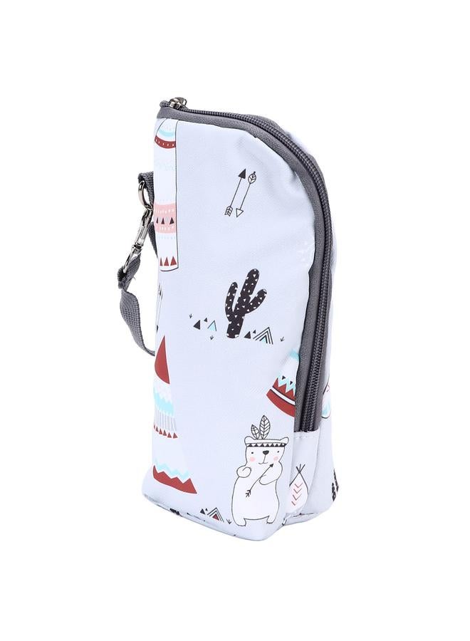 Bottle Bag Cute Pattern Convenient Portable Insulated Baby Bottle Holder for Milk Drinks Baby Carriage