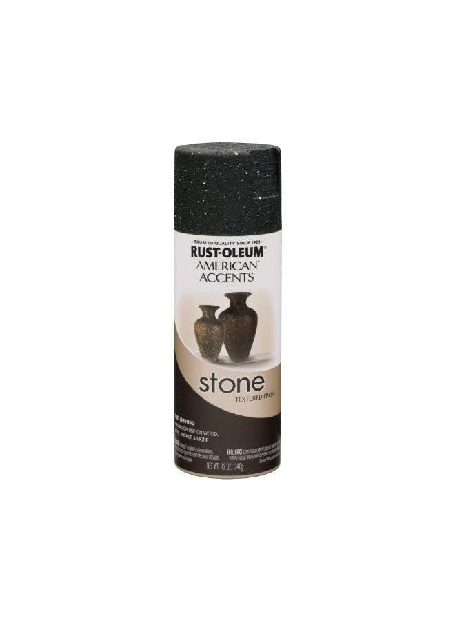 Rust-Oleum 7991830 Stone Creations Spray, 12 oz, Black Granite - Image 1