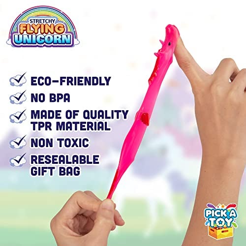PICK A TOY Unicorn Slingshot Toys for Kids 24 Pack Stretchy Finger Slingshot Party Favors Unicorn Goodie Bag Fillers Birthday Party Favors for Girls Boys Classroom Prizes Easter Egg Fillers - Image 5