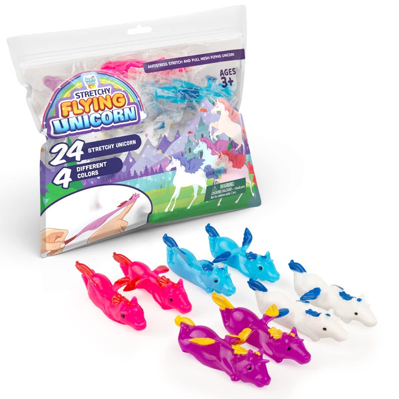 PICK A TOY Unicorn Slingshot Toys for Kids 24 Pack Stretchy Finger Slingshot Party Favors Unicorn Goodie Bag Fillers Birthday Party Favors for Girls Boys Classroom Prizes Easter Egg Fillers - Image 3