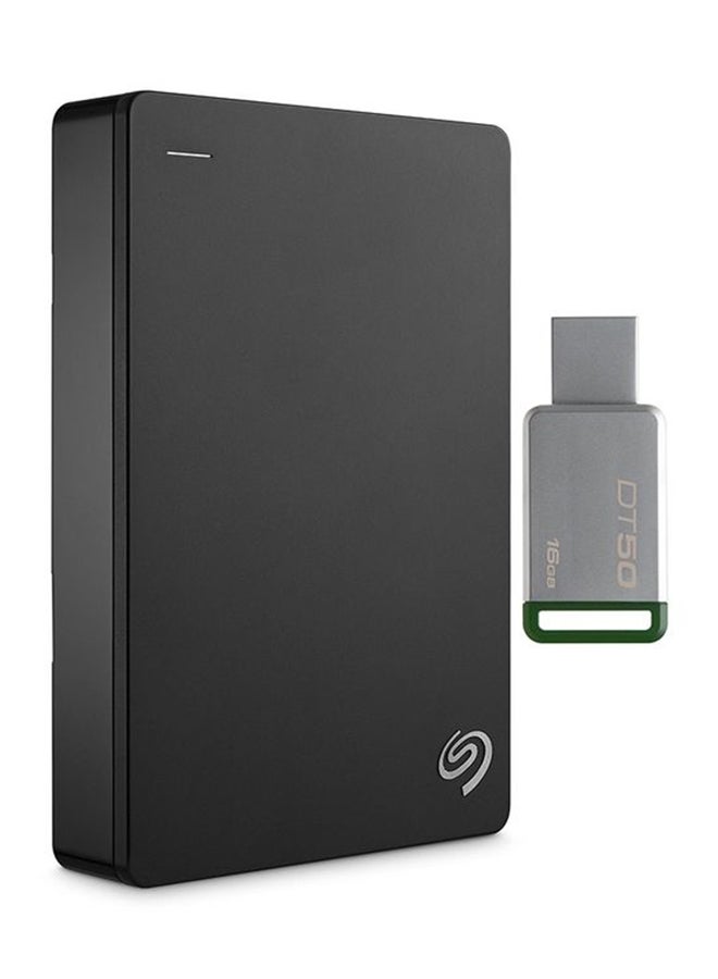 Seagate Backup Plus Portable External Hard Drive 4TB With 16GB Data Traveler USB 3.1 Flash Drive 4TB 4 TB - Image 1
