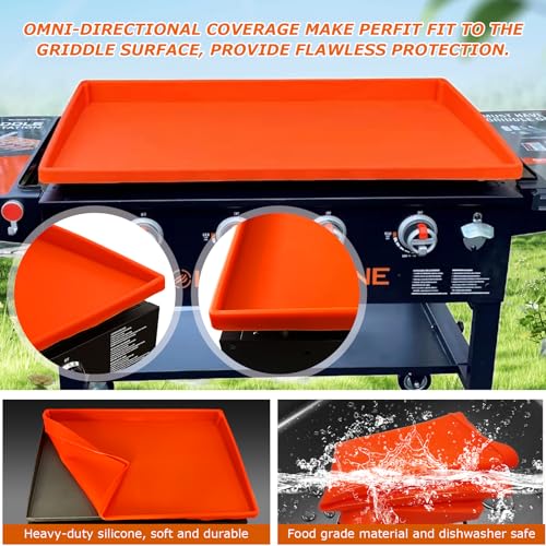 Lyonbi Griddle Cover for Blackstone 36" Inch Griddle,Silicone Griddle Cover,Blackstone Griddle Accessories,Heavy Duty Food Grade Silicone Grill Cover, All-season Grill Protective - Image 4