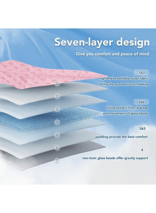 Topcee Weighted Blanket for Adults (20lbs 60"x80"), Minky Dots Heavy Blanket for Woman, Man Sleeping, Soft, Cozy and Cooling Weighted Throw Blankets, Machine Washable, Pink - Image 5