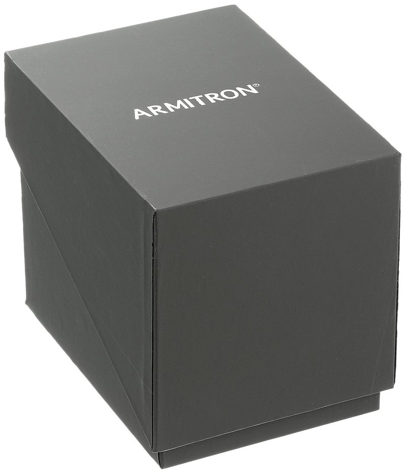 Armitron ساعة أرمترون للنساء 75/5597BKGPBK مزينة بالكريستال الأصلي بحزام جلدي أسود وبلون الذهب - Image 3