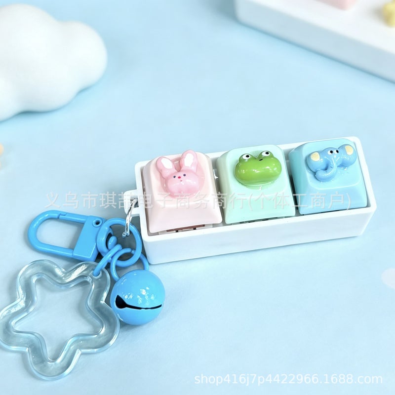 Keyzonic Cute Stress Relief Push Bubble Fidget Keychain Toy - Image 5