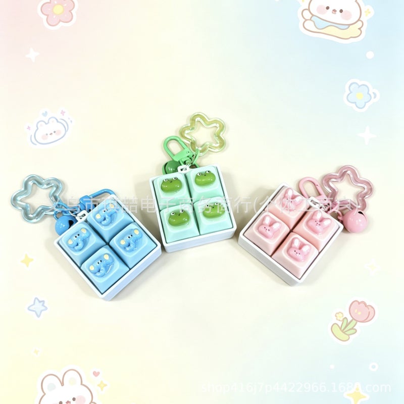 Keyzonic Cute Stress Relief Push Bubble Fidget Keychain Toy - Image 3