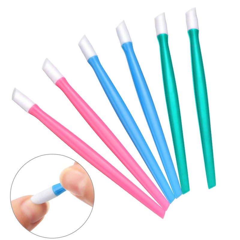 BBTO 30 Pcs Rubber Cuticle Pusher Silicone Cuticle Pusher Small Plastic Handle Tipped Sticks Mini Nail Cleaner Colored Nail Art Tool for Men and Women(Assorted Colors) - Image 4