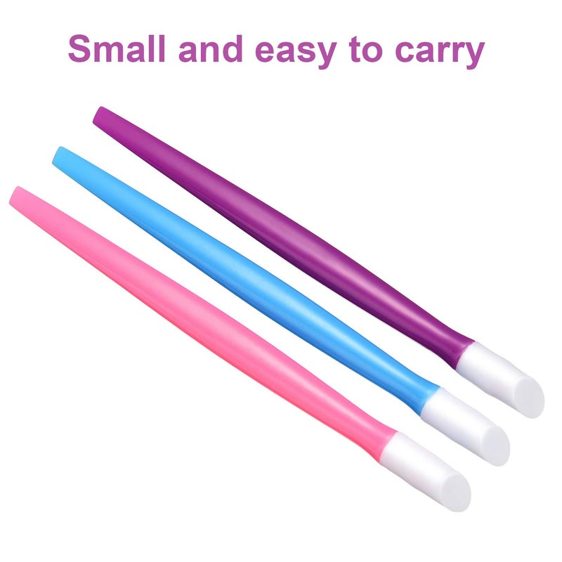 BBTO 30 Pcs Rubber Cuticle Pusher Silicone Cuticle Pusher Small Plastic Handle Tipped Sticks Mini Nail Cleaner Colored Nail Art Tool for Men and Women(Assorted Colors) - Image 3