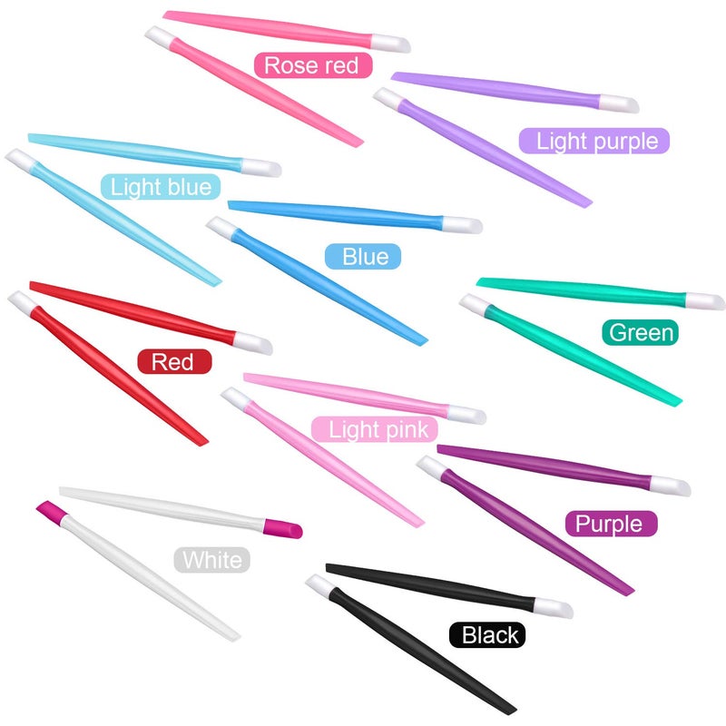BBTO 30 Pcs Rubber Cuticle Pusher Silicone Cuticle Pusher Small Plastic Handle Tipped Sticks Mini Nail Cleaner Colored Nail Art Tool for Men and Women(Assorted Colors) - Image 5