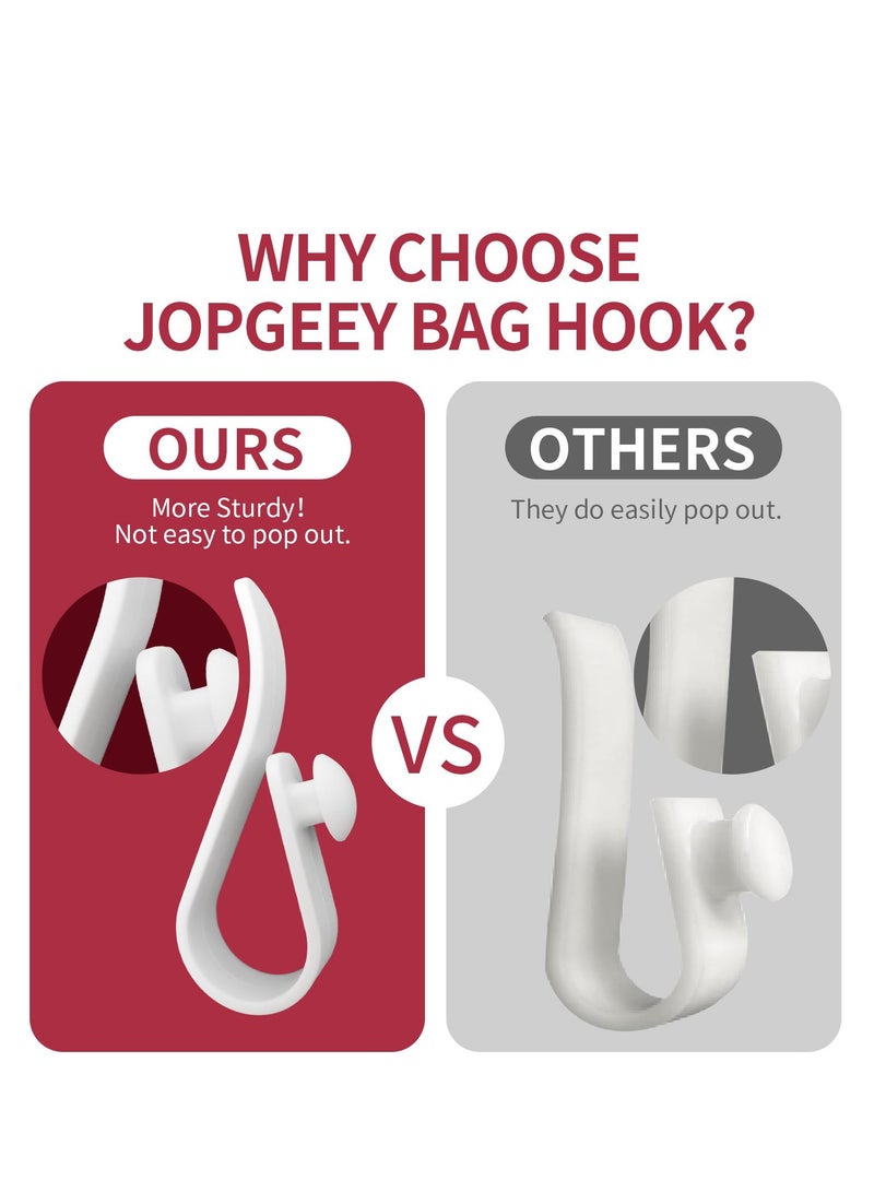 Excefore Hooks Accessories for Bogg Bags, 6 PCS Insert Charm Key Holder Clip Cup Holder Attachment Organize Girls Hair Ties for Beach Tote Bags Rubber Beach Tote Bag, Waterproof Zipper Bag Accessories - Image 3