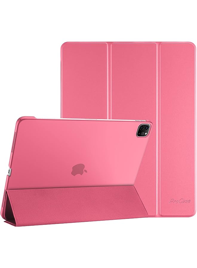 Procases iPad Pro 11 Inch Case 2022/2021/2020/2018, Slim Stand Hard Back Shell Smart Cover for iPad Pro 11 Inch 4th Generation 2022/3rd Gen 2021/2nd Gen 2020/1st Gen 2018 -Melonpink - Image 1