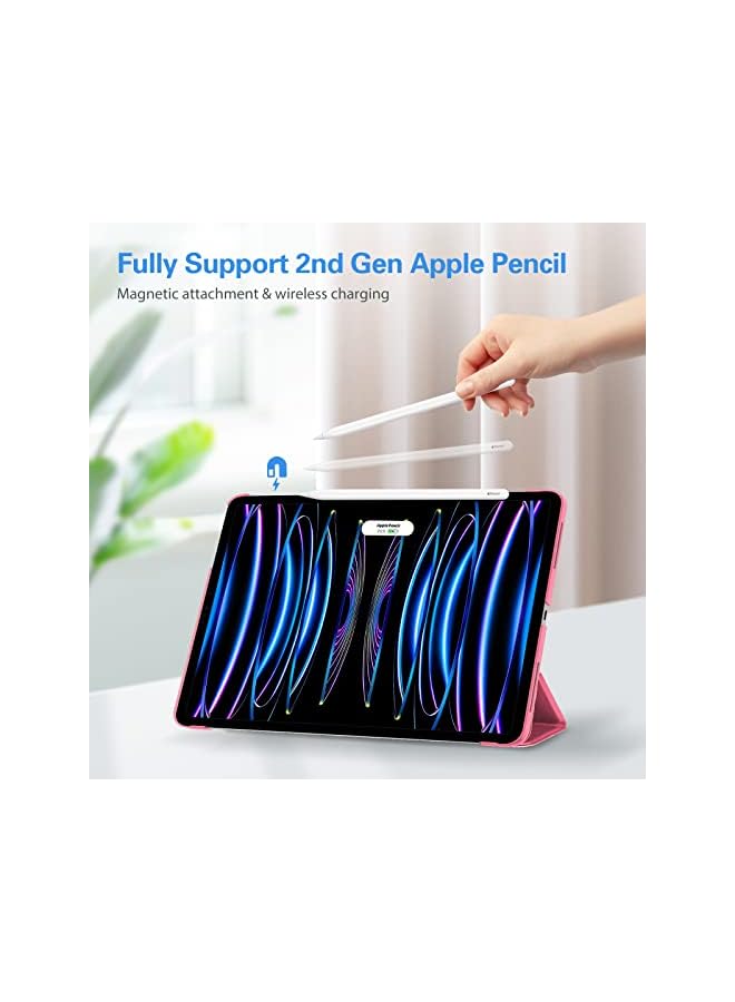 Procases iPad Pro 11 Inch Case 2022/2021/2020/2018, Slim Stand Hard Back Shell Smart Cover for iPad Pro 11 Inch 4th Generation 2022/3rd Gen 2021/2nd Gen 2020/1st Gen 2018 -Melonpink - Image 4
