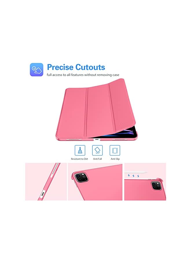 Procases iPad Pro 11 Inch Case 2022/2021/2020/2018, Slim Stand Hard Back Shell Smart Cover for iPad Pro 11 Inch 4th Generation 2022/3rd Gen 2021/2nd Gen 2020/1st Gen 2018 -Melonpink - Image 5