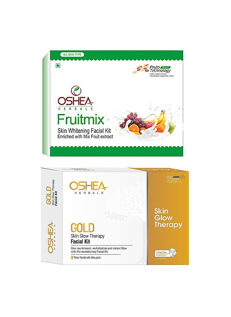 Oshea Herbals Gold and Fruitmix Facial Kit Set 126g