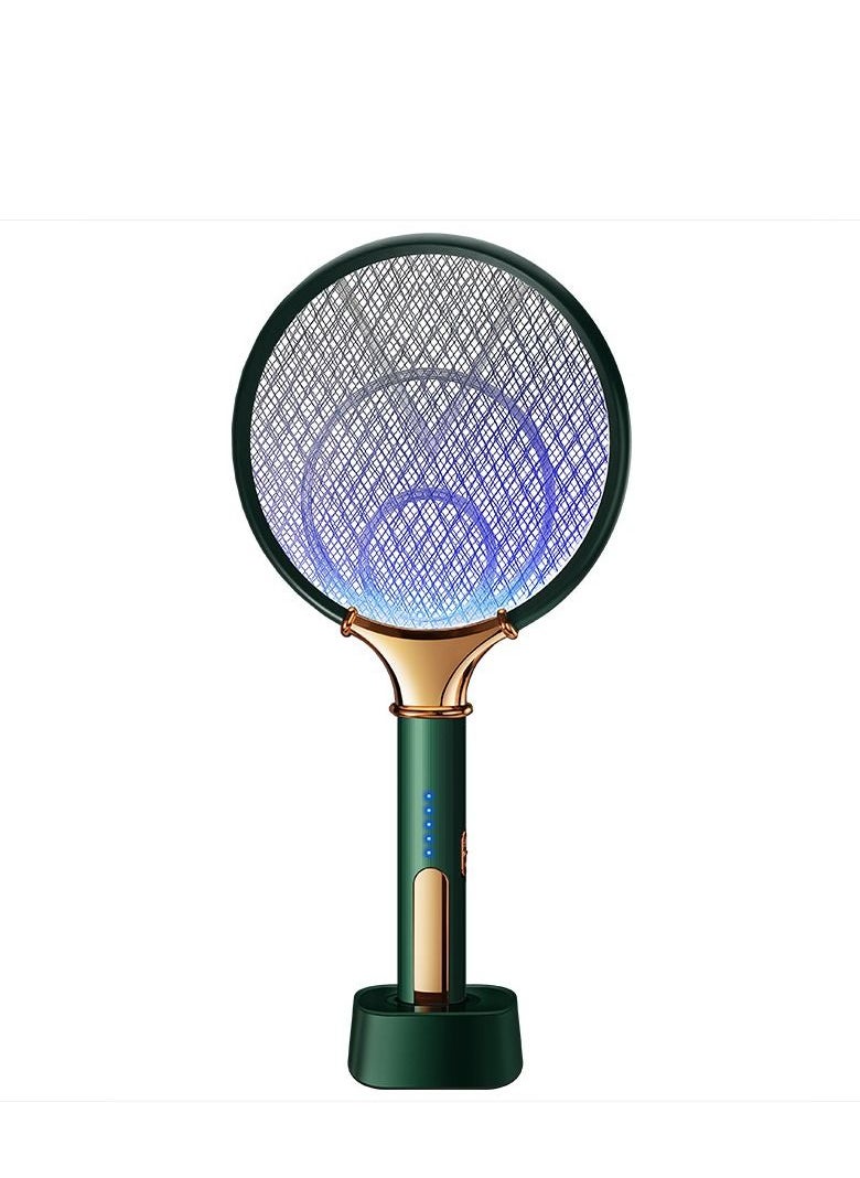 Electric mosquito swatter for indoor and outdoor