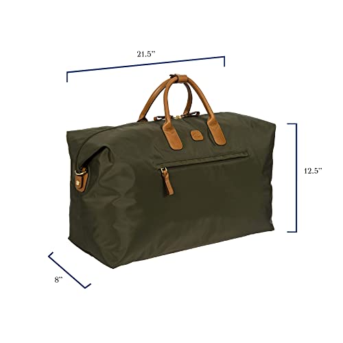 Bric's حقيبة دفل فاخرة من Bric's X-Bag/X-Travel 2.0 - حقيبة عطلة فاخرة 22" للنساء والرجال باللون الزيتوني - Image 3