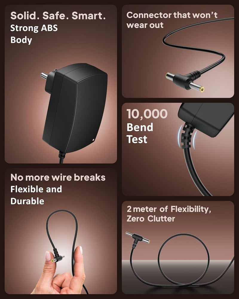 FEDUS محول طاقة تيار مستمر 12 فولت 1 أمبير، 12 فولت 1A SMPS لشاشات LCD، التلفاز، أضواء شريط LED، كاميرات CCTV، صندوق الإعداد، النطاق العريض، أجهزة التوجيه، DVR، NVR، إدخال AC 100-240V، إخراج DC 12 فولت 1 أمبير - Image 4