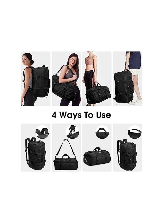 G4Free 45L Sport Duffle Bag Gym Backpack Travel Weekender Bag For Women Men With Shoe Compartment 3 Ways In Using - Image 5