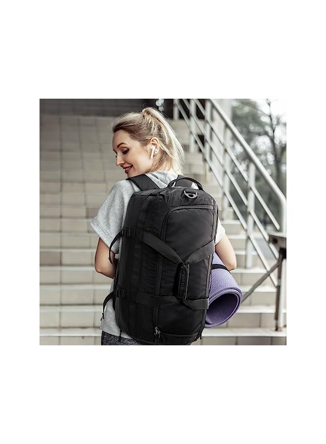 G4Free 45L Sport Duffle Bag Gym Backpack Travel Weekender Bag For Women Men With Shoe Compartment 3 Ways In Using - Image 2