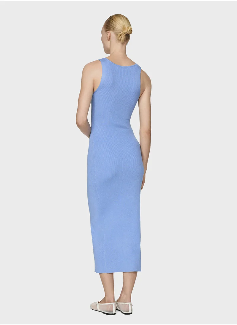 MANGO V-Neck Dress