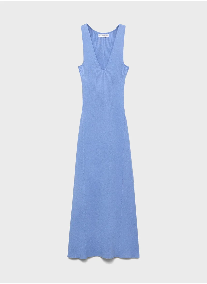 MANGO V-Neck Dress