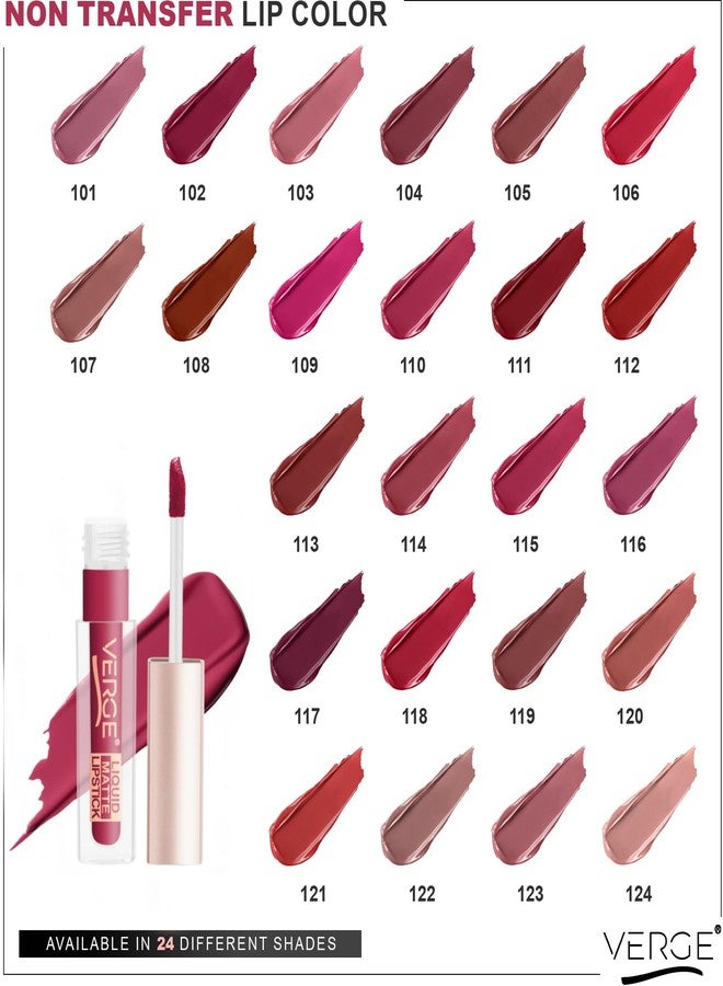 VERGE LIP SHOTS LONG WEAR NON TRANSFER WATERPROOF LIQUID LIPCOLOR WITH MATTE FINSH (PACK OF 4) Chillin - Image 5